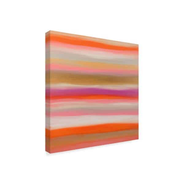 Hilary Winfield 'Sunrise Orange White' Canvas Art,18x18